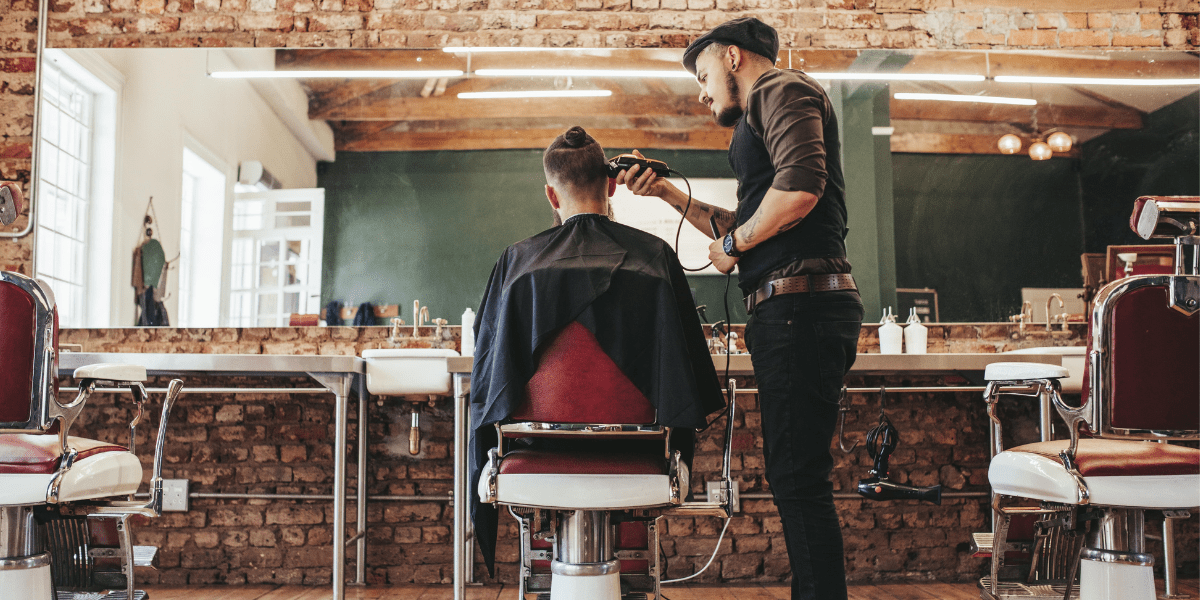 the barber shop mockup website